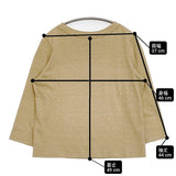 45R/45rpm 四角T 天竺 コットン サイズ2 長袖Ｔシャツ カットソー ロンＴ ベージュ レディース フォーティーファイブアールピーエム【中古】6-0210M♪