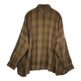 45R/45rpm インドうすネルのビッグシャツ 定価37400円 インド製 チェック 長袖シャツ カーキ レディース フォーティーファイブアールピーエム【中古】6-0201T∞