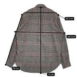 45R/45rpm 二重織の908ローファーボタンダウンシャツ 定価49500円 長袖シャツ ネイビー ホワイト レディース フォーティーファイブアールピーエム【中古】5-1222T♪