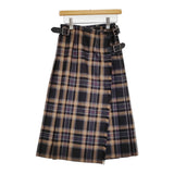 O'NEIL OF DUBLIN WORSTED WOOL TARTAN MIDDLE KILT SKIRT 定価33000円 DALNESSIE スカート 25AW ベージュ グレー レディース オニールオブダブリン【中古】5-1222T♪