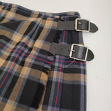 O'NEIL OF DUBLIN WORSTED WOOL TARTAN MIDDLE KILT SKIRT 定価33000円 DALNESSIE スカート 25AW ベージュ グレー レディース オニールオブダブリン【中古】5-1222T♪