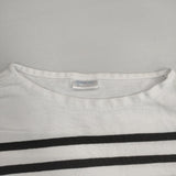 ORCIVAL バスクシャツ IP52-01 フランス製 製品洗い ボーダー Ｔシャツ カットソー ホワイト カーキ レディース オーシバル/オーチバル【中古】6-0608S∞