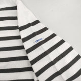 ORCIVAL バスクシャツ IP52-01 フランス製 製品洗い ボーダー Ｔシャツ カットソー ホワイト カーキ レディース オーシバル/オーチバル【中古】6-0608S∞