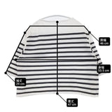 ORCIVAL バスクシャツ IP52-01 フランス製 製品洗い ボーダー Ｔシャツ カットソー ホワイト カーキ レディース オーシバル/オーチバル【中古】6-0608S∞