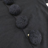 COMME des GARCONS COMME des GARCONS フェルトボール AD2007 サイズM カシミヤ混 カーディガン 07AW ネイビー レディース コムデギャルソン/コムコム【中古】5-1228T♪