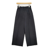 Y's bis i wish ツータック ワイドスラックスパンツ IK-P08-903 パンツ ブラック レディース ワイズビス/Yohji【中古】6-0215G♪