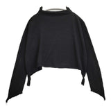 Haat ISSEY MIYAKE ハイネック 切りっぱなしデザイン サイズ2 ウール カットソー ブラック レディース ハートイッセイミヤケ【中古】6-0215M♪