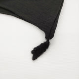 Haat ISSEY MIYAKE ハイネック 切りっぱなしデザイン サイズ2 ウール カットソー ブラック レディース ハートイッセイミヤケ【中古】6-0215M♪