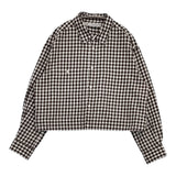 JOURNAL STANDARD LUXE AUGUSTシャツ 定価20900円 ギンガムチェック 24AW ブラウン系 ホワイト レディース ジャーナルスタンダード ラックス【中古】6-0225M♪