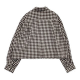 JOURNAL STANDARD LUXE AUGUSTシャツ 定価20900円 ギンガムチェック 24AW ブラウン系 ホワイト レディース ジャーナルスタンダード ラックス【中古】6-0225M♪