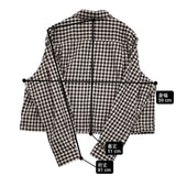 JOURNAL STANDARD LUXE AUGUSTシャツ 定価20900円 ギンガムチェック 24AW ブラウン系 ホワイト レディース ジャーナルスタンダード ラックス【中古】6-0225M♪