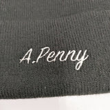 Oblada オブラダ KNIT CAP ビーニー 刺繍 帽子 ニットキャップ ブラック レディース【中古】6-0112T◎