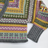 BEAMS BOY ボーイ フェアアイルVネックニット 定価14080円 セーター ニット グレー系 レディース ビームスボーイ【中古】5-1228T♪