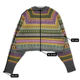 BEAMS BOY ボーイ フェアアイルVネックニット 定価14080円 セーター ニット グレー系 レディース ビームスボーイ【中古】5-1228T♪