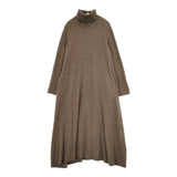 45R/45rpm フロートニットのタートルネックフレアドレス 定価46200円 ワンピース ブラウン レディース フォーティーファイブアールピーエム【中古】5-1228T♪