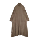 45R/45rpm フロートニットのタートルネックフレアドレス 定価46200円 ワンピース ブラウン レディース フォーティーファイブアールピーエム【中古】5-1228T♪