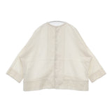 ARTS&SCIENCE コットンラミー バックボタン 001-L62V-039 サイズ1 ブラウス シャツ オフホワイト レディース アーツ&サイエンス【中古】6-0329M♪