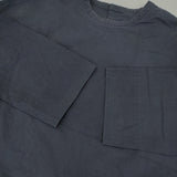 ARTS&SCIENCE 093-L62V-066 バックボタン 長袖 コットン サイズ1 日本製 ブラウス シャツ ネイビー レディース アーツ&サイエンス【中古】6-0310M△