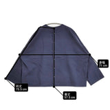 ARTS&SCIENCE 093-L62V-066 バックボタン 長袖 コットン サイズ1 日本製 ブラウス シャツ ネイビー レディース アーツ&サイエンス【中古】6-0310M△