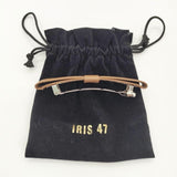 IRIS47 リボン ヘアクリップ バレッタ ブラウン レディース イリスフォーセブン【中古】6-0221G∞