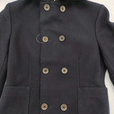 45R/45rpm ウールカシミヤ サイズ1 ジャケット ショート丈 ピーコート ネイビー レディース フォーティーファイブアールピーエム【中古】5-1226T♪