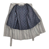 45R/45rpm 高密度ギャバチェックトレンチコート ライナー付き 定価74800円 ブラック ホワイト レディース フォーティーファイブアールピーエム【中古】5-1228T♪