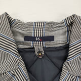 45R/45rpm 高密度ギャバチェックトレンチコート ライナー付き 定価74800円 ブラック ホワイト レディース フォーティーファイブアールピーエム【中古】5-1228T♪