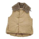 45R/45rpm ムートンファー付け襟 定価72600円 サイズ3 トグルボタン ダウンベスト ベージュ レディース フォーティーファイブアールピーエム【中古】5-1226T♪