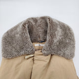 45R/45rpm ムートンファー付け襟 定価72600円 サイズ3 トグルボタン ダウンベスト ベージュ レディース フォーティーファイブアールピーエム【中古】5-1226T♪