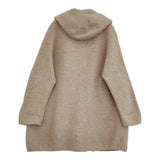 45R/45rpm ウール縮絨フードコート 定価62700円 サイズ2 ガウン コート ベージュ レディース フォーティーファイブアールピーエム【中古】5-1226T♪