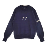 45R/45rpm 77ニットソーの908クリューネック 定価35200円 コットン セーター ニット ネイビー レディース フォーティーファイブアールピーエム【中古】6-0323M∞
