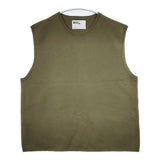 MHL. ELTED DRY WOOL 596-1260502 サイズL 定価20900円 ニット ベスト 21AW カーキ チャコールグレー メンズ エムエイチエル【中古】6-0109T♪