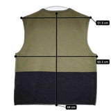 MHL. ELTED DRY WOOL 596-1260502 サイズL 定価20900円 ニット ベスト 21AW カーキ チャコールグレー メンズ エムエイチエル【中古】6-0109T♪