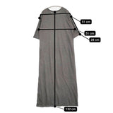 MUSE de Deuxieme Classe grateful OP コットンウール ニットワンピース 定価47300円 24AW グレー レディース ミューズドゥドゥーズィエムクラス【中古】5-1222T♪