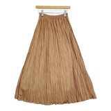 VIVIENNE TAM WLC ワッシャープリーツロングスカート 38 11175321 マキシ丈 ロングスカート ブラウン レディース ヴィヴィアンタム【中古】6-0210M♪