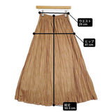 VIVIENNE TAM WLC ワッシャープリーツロングスカート 38 11175321 マキシ丈 ロングスカート ブラウン レディース ヴィヴィアンタム【中古】6-0210M♪