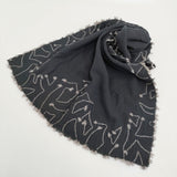 babaghuri 刺繍 ストール ブラック レディース ババグーリ【中古】5-1222T♪