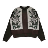 VIVIENNE TAM 未使用 MUM JACQUARD CARDIGAN ジャカード 花 定価30800円 カーディガン 22AW ブラウン グレー レディース ヴィヴィアンタム【中古】6-0215M♪