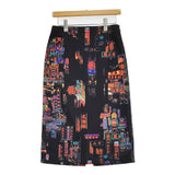 VIVIENNE TAM HONG KONG NEON PRINT SKIRT 香港ネオン 定価31900円 サイズ40 スカート 23AW ブラック レディース ヴィヴィアンタム【中古】5-1222G♪