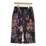 VIVIENNE TAM HONG KONG NEON PRINT SKIRT 香港ネオン 定価31900円 サイズ40 スカート 23AW ブラック レディース ヴィヴィアンタム【中古】5-1222G♪