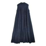 45R/45rpm インディゴ平ピンタックDRESS 定価62700円 コットン ノースリーブ ワンピース ネイビー レディース フォーティーファイブアールピーエム【中古】6-0430S◎