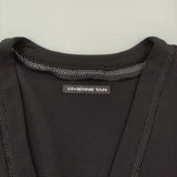 VIVIENNE TAM パワーネット 08175319 サイズ40 袖シアー ロング カーディガン ブラック レディース ヴィヴィアンタム【中古】6-0215M♪