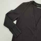 VIVIENNE TAM パワーネット 08175319 サイズ40 袖シアー ロング カーディガン ブラック レディース ヴィヴィアンタム【中古】6-0215M♪