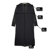 VIVIENNE TAM パワーネット 08175319 サイズ40 袖シアー ロング カーディガン ブラック レディース ヴィヴィアンタム【中古】6-0215M♪
