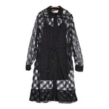 VIVIENNE TAM レース ロングブラウス ワンピース 08276844 サイズ38 ワンピース ブラック レディース ヴィヴィアンタム【中古】6-0225M♪