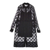 VIVIENNE TAM レース ロングブラウス ワンピース 08276844 サイズ38 ワンピース ブラック レディース ヴィヴィアンタム【中古】6-0225M♪