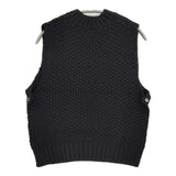 TORICI 未使用品 手編みかのこベスト 定価53900円 10023 プルオーバー ウールニット ベスト ブラック レディース トリチ【中古】5-1222T♪