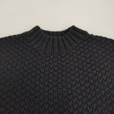 TORICI 未使用品 手編みかのこベスト 定価53900円 10023 プルオーバー ウールニット ベスト ブラック レディース トリチ【中古】5-1222T♪