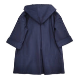 soil フード付きロングコート フーデッドコート メルトン 定価28600円 インド製 コート ネイビー レディース ソイル【中古】5-1228T♪