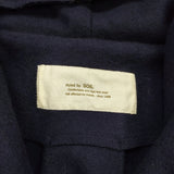 soil フード付きロングコート フーデッドコート メルトン 定価28600円 インド製 コート ネイビー レディース ソイル【中古】5-1228T♪